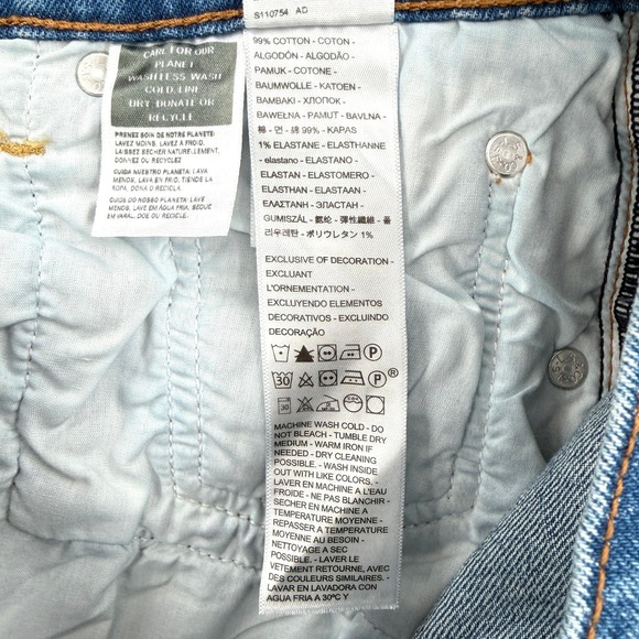 LEVIS Ribcage Straight Ankle Jeans Womens 28 Jazz Pop Medium Wash Denim - Picture 15 of 16